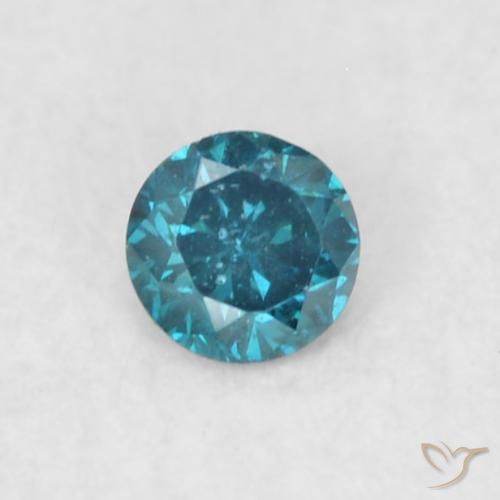 0.06ct 天然 蓝色 钻石, 圆形的, VS