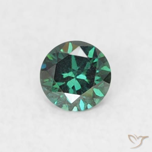0.05ct 天然 绿色 钻石, 圆形的, VVS-VS