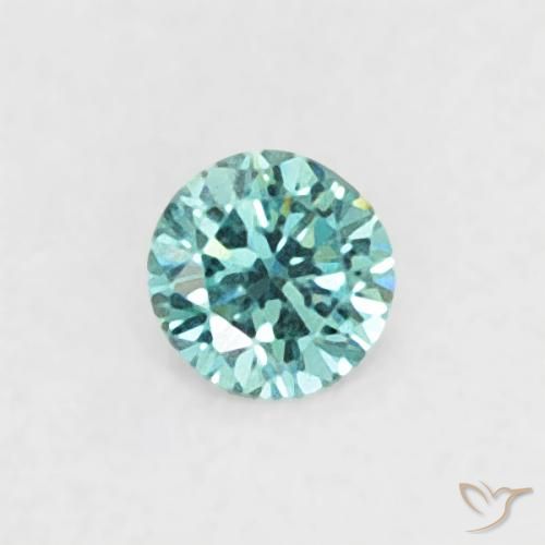 0.04ct 天然 蓝色 钻石, 圆形的, VVS-VS