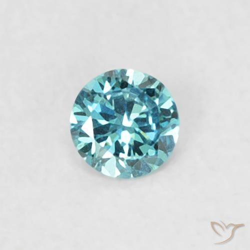 0.05ct 天然 蓝色 钻石, 圆形的, VVS-VS