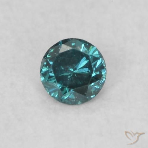 0.05ct 天然 蓝色 钻石, 圆形的, VS