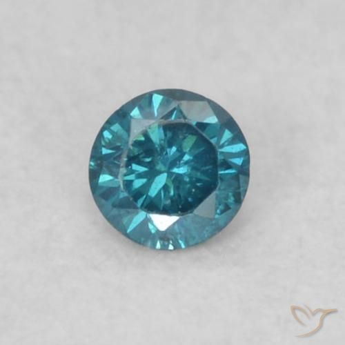 0.05ct 天然 蓝色 钻石, 圆形的, VS-SI