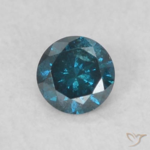0.06ct 天然 蓝色 钻石, 圆形的, VS-SI