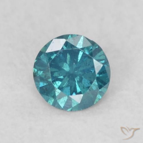 0.06ct 天然 蓝色 钻石, 圆形的, VS-SI