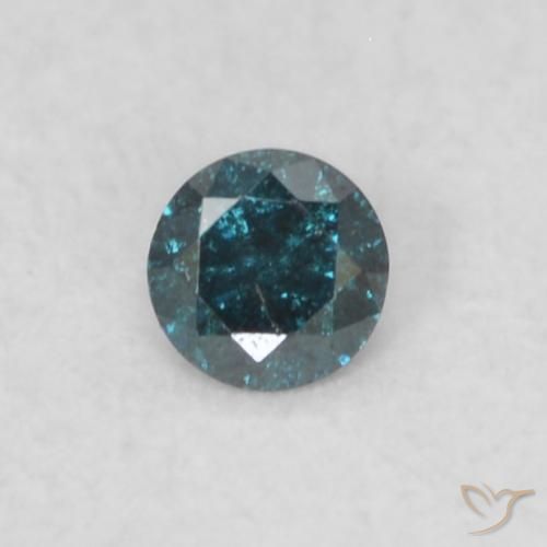 0.05ct 天然 蓝色 钻石, 圆形的, VS-SI