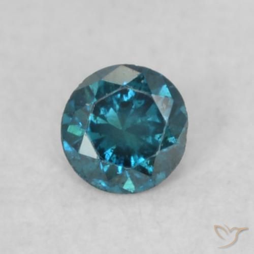 0.06ct 天然 蓝色 钻石, 圆形的, VS-SI