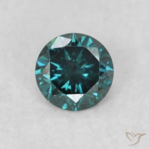 0.06ct 天然 蓝色 钻石, 圆形的, VS-SI