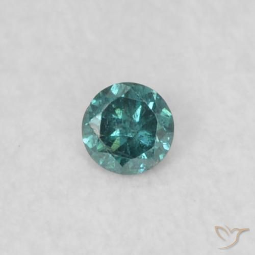 0.02ct 天然 蓝色 钻石, 圆形的, SI