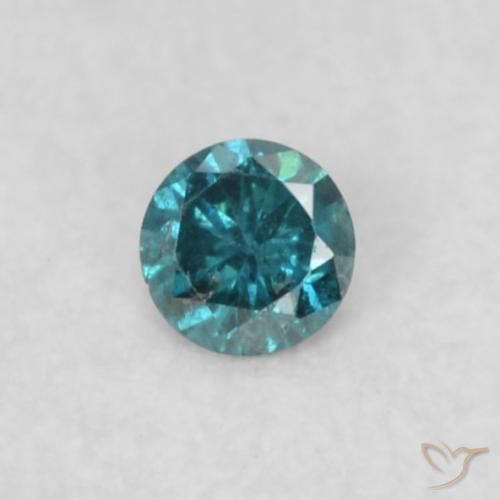 0.03ct 天然 蓝色 钻石, 圆形的, SI