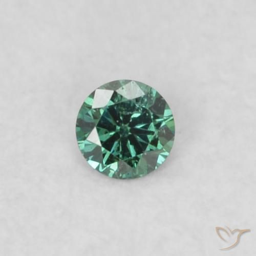0.02ct 天然 绿色 钻石, 圆形的, VS