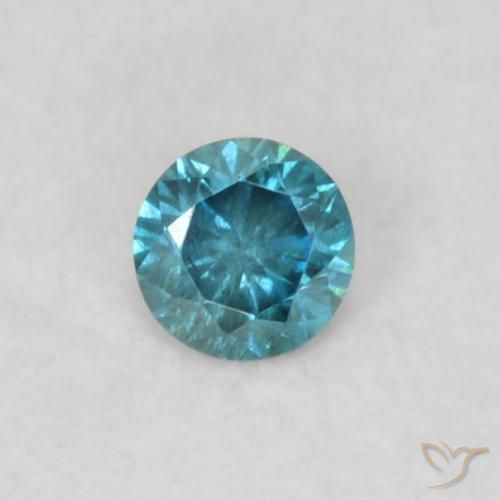 0.04ct 天然 蓝色 钻石, 圆形的, VS