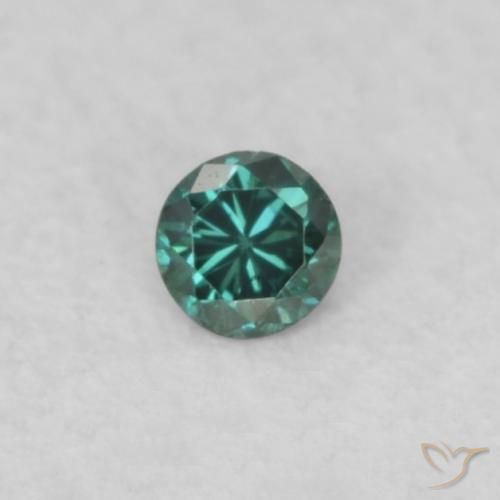0.02ct 天然 绿色 钻石, 圆形的, VS