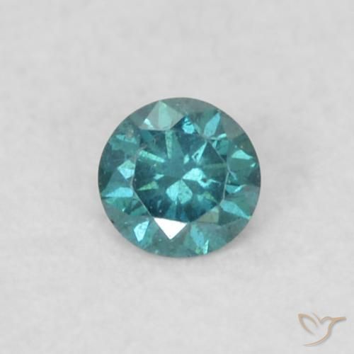 0.03ct 天然 蓝色 钻石, 圆形的, VS