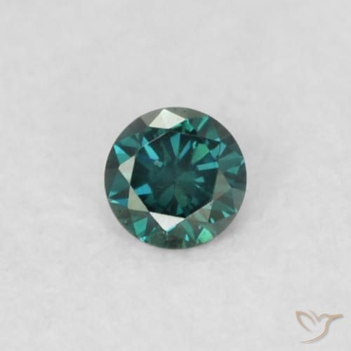0.02ct 天然 绿色 钻石, 圆形的, VS