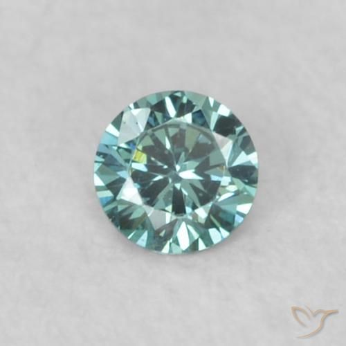 0.03ct 天然 蓝色 钻石, 圆形的, VS