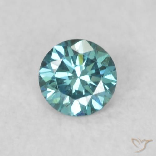 0.05ct 天然 蓝色 钻石, 圆形的, VS