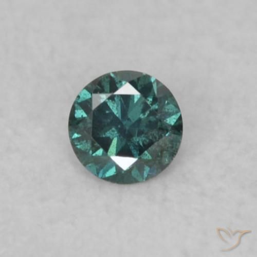 0.04ct 天然 绿色 钻石, 圆形的, VS