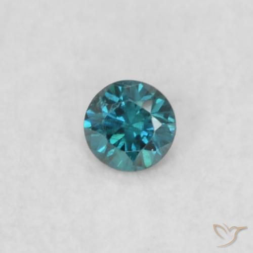 0.02ct 天然 蓝色 钻石, 圆形的, VS