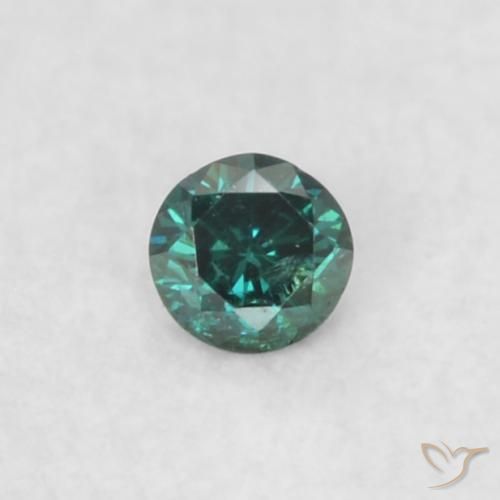 0.03ct 天然 绿色 钻石, 圆形的, VS