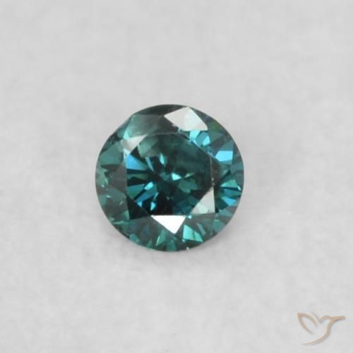 0.04ct 天然 蓝色 钻石, 圆形的, VVS-VS