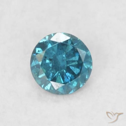 0.05ct 天然 蓝色 钻石, 圆形的, VS