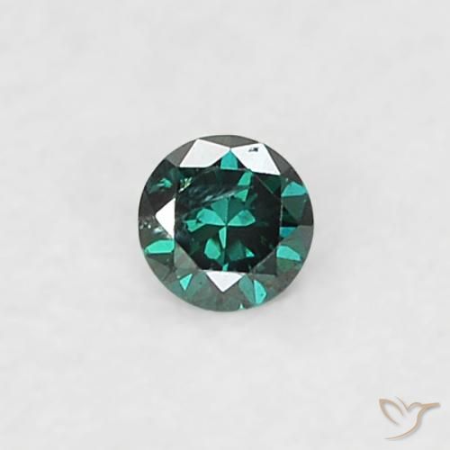 0.02ct 天然 绿色 钻石, 圆形的, SI