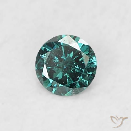 0.03ct 天然 绿色 钻石, 圆形的, SI