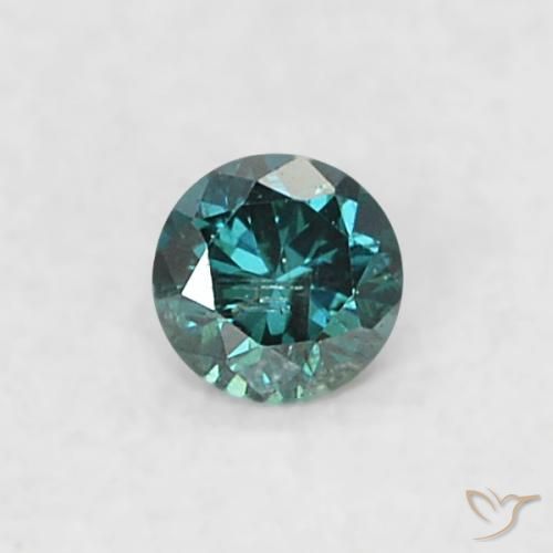 0.03ct 天然 蓝色 钻石, 圆形的, SI