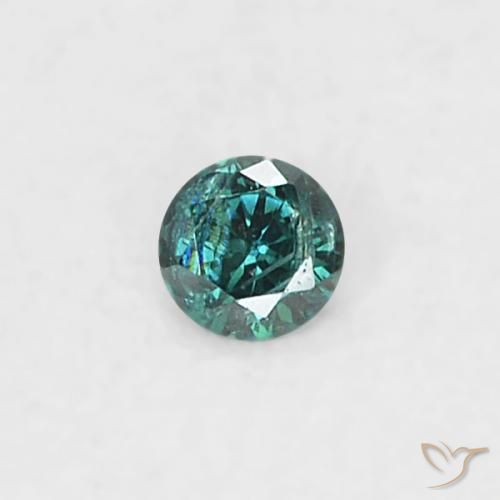 0.02ct 天然 蓝色 钻石, 圆形的, SI