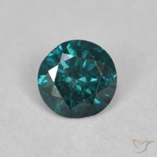0.12ct 天然 绿色 钻石, 圆形的, SI