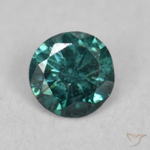 0.08ct 天然 绿色 钻石, 圆形的, VVS-VS