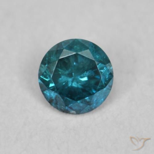 0.06ct 天然 蓝色 钻石, 圆形的, VVS-VS