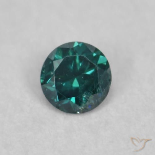 0.04ct 天然 绿色 钻石, 圆形的, SI
