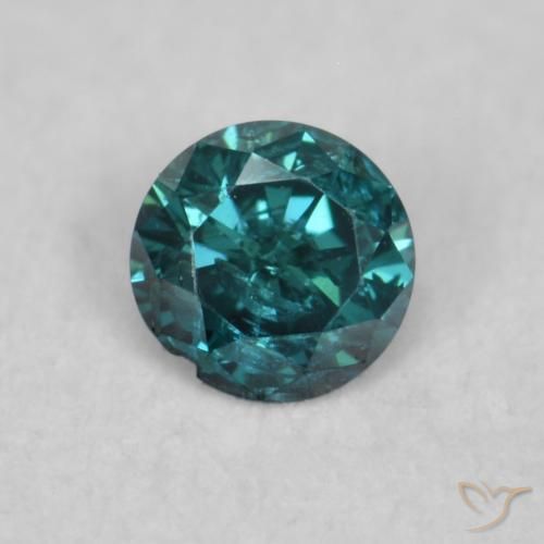 0.06ct 天然 绿色 钻石, 圆形的, SI