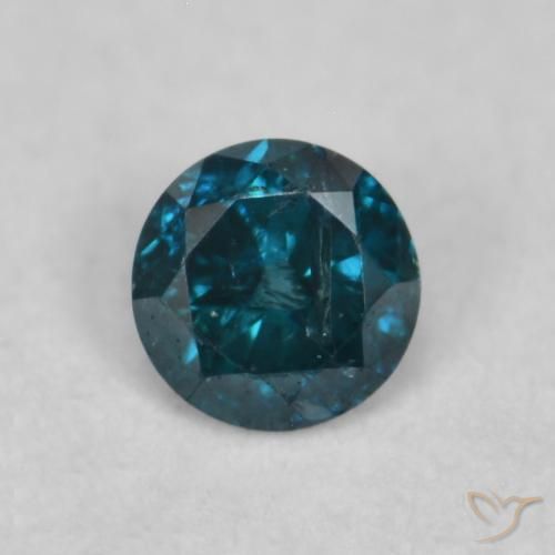 0.07ct 天然 蓝色 钻石, 圆形的, VVS-VS