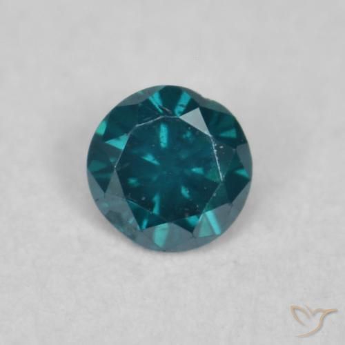 0.05ct 天然 蓝色 钻石, 圆形的, SI