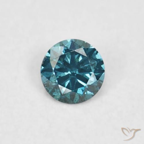 0.04ct 天然 蓝色 钻石, 圆形的, VVS-VS