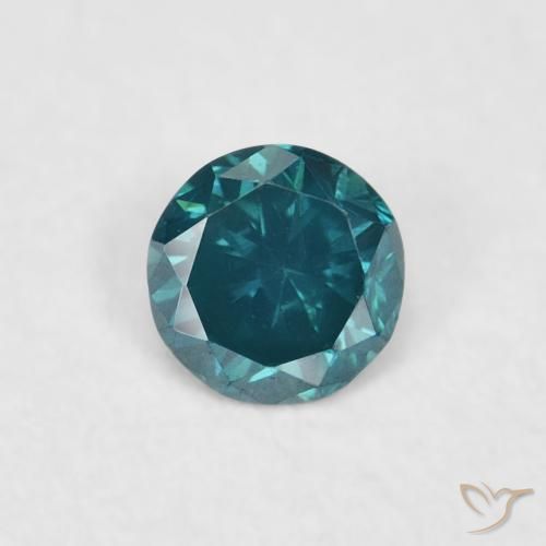 0.05ct 天然 蓝色 钻石, 圆形的, VVS-VS