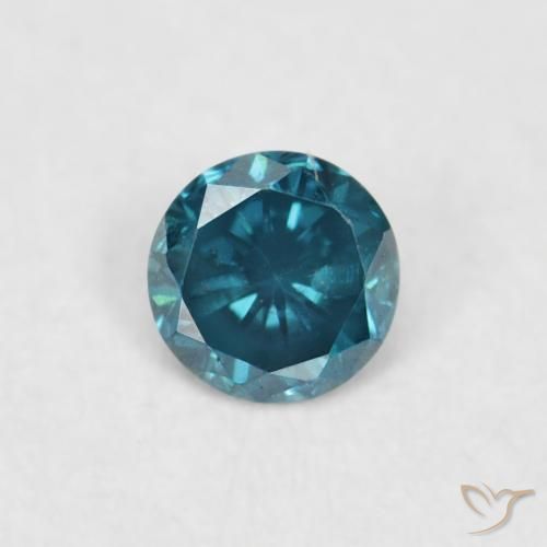 0.03ct 天然 蓝色 钻石, 圆形的, VVS-VS