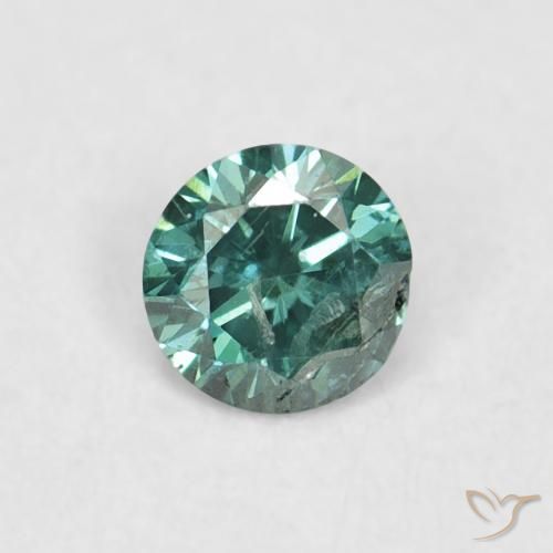 0.06ct 天然 绿色 钻石, 圆形的, VVS-VS