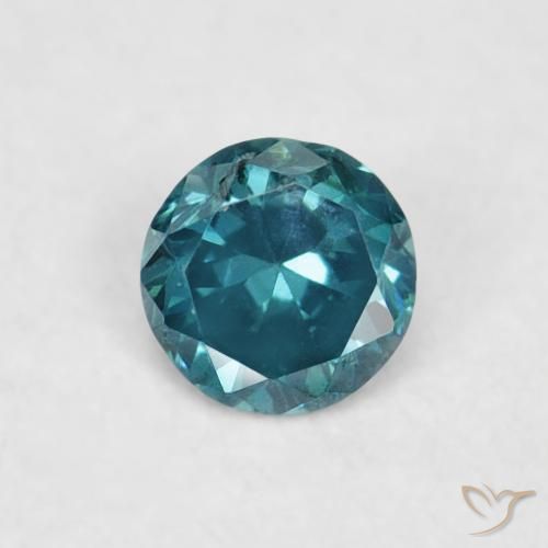 0.05ct 天然 蓝色 钻石, 圆形的, VVS-VS