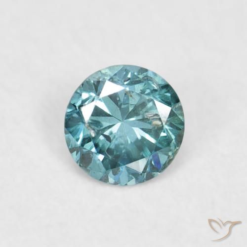 0.06ct 天然 蓝色 钻石, 圆形的, VVS-VS