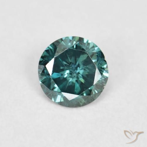 0.09ct 天然 绿色 钻石, 圆形的, VVS-VS