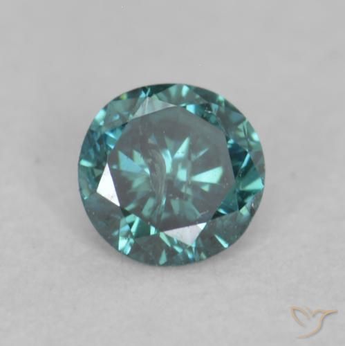 0.09ct 天然 绿色 钻石, 圆形的, VVS-VS