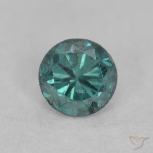 0.10ct 天然 绿色 钻石, 圆形的, VVS-VS