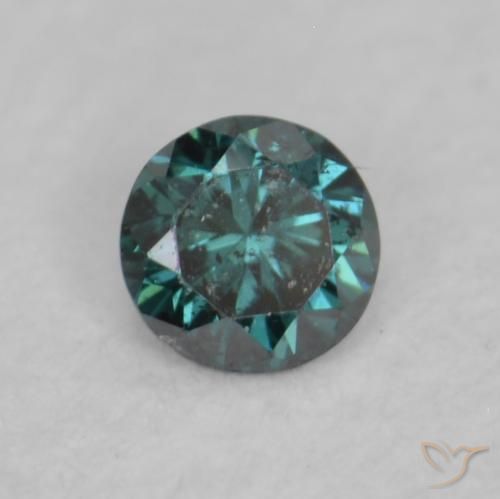 0.03ct 天然 蓝色 钻石, 圆形的, VVS-VS
