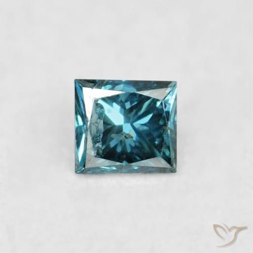 0.06ct 天然 蓝色 钻石, 正方形, VS