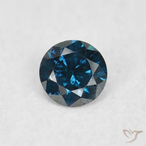 0.06ct 天然 蓝色 钻石, 圆形的, VS
