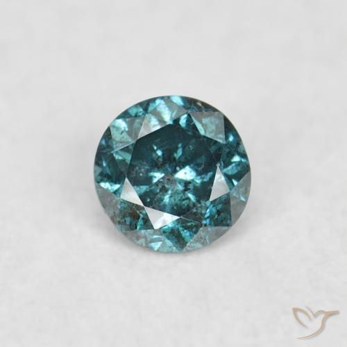 0.05ct 天然 蓝色 钻石, 圆形的, VS