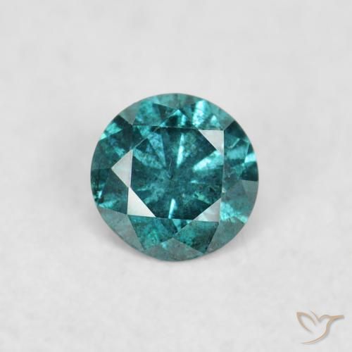 0.06ct 天然 绿色 钻石, 圆形的, VS